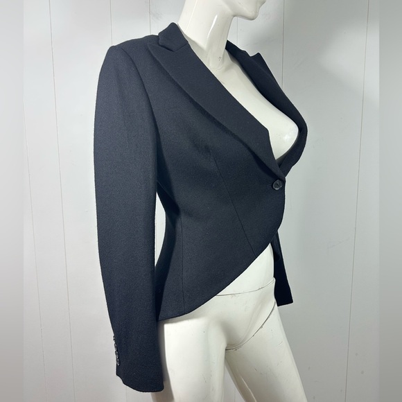 Ralph Lauren Jackets & Blazers - Ralph Lauren Sport Size 8 Black 100% Wool Tailcoat Tailored Blazer Women's
